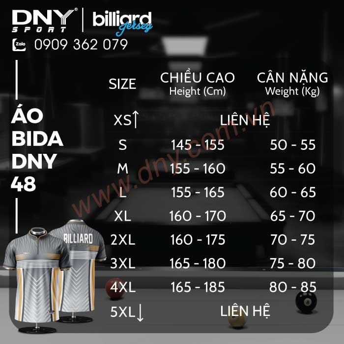 MẪU ÁO BIDA THIẾT KẾ THEO YÊU CẦU | DNY-BIDA2606200048