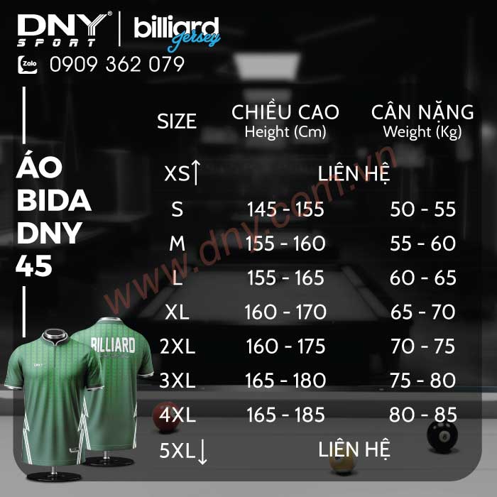 MẪU ÁO BIDA THIẾT KẾ THEO YÊU CẦU | DNY-BIDA2606200045