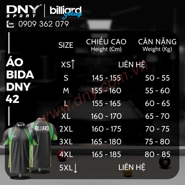 MẪU ÁO BIDA THIẾT KẾ THEO YÊU CẦU | DNY-BIDA2604240042