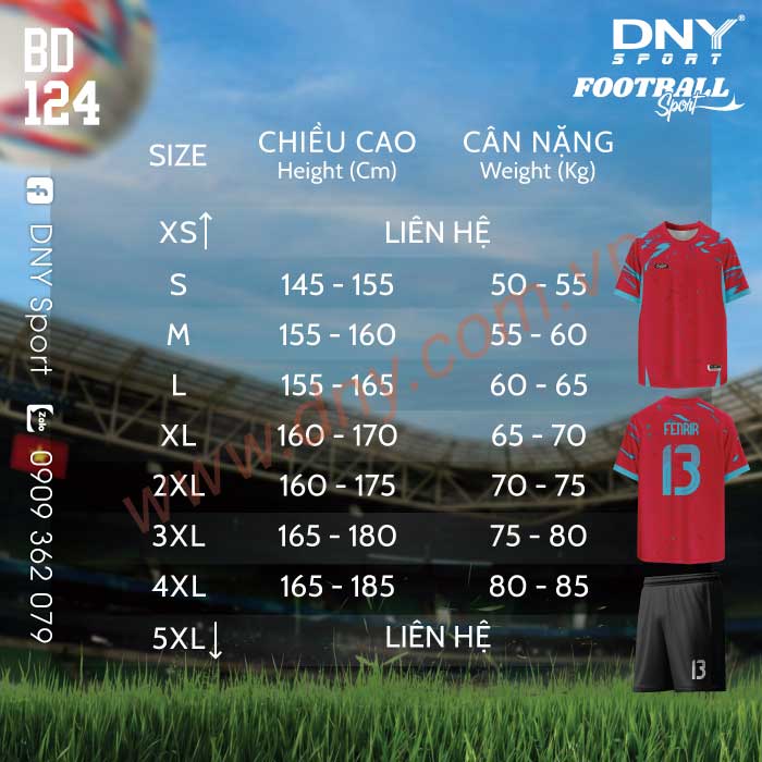 ÁO BÓNG ĐÁ TỰ THIẾT KẾ | DNY 2604140124