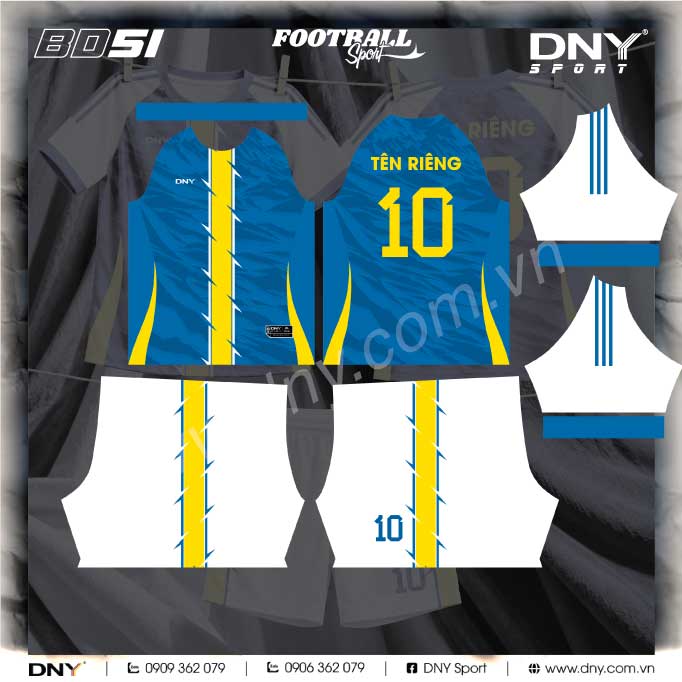 ÁO BÓNG ĐÁ TỰ THIẾT KẾ | DNY – 2610220152