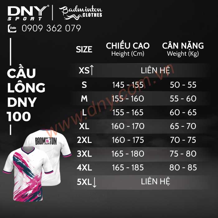 MẪU ÁO CẦU LÔNG THIẾT KẾ THEO YÊU CẦU | DNY-CL2606080100