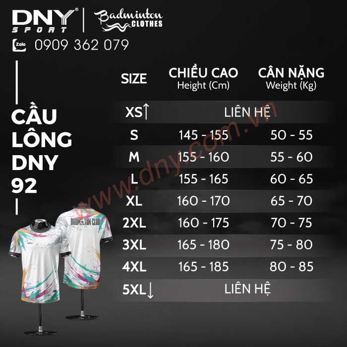 MẪU ÁO CẦU LÔNG THIẾT KẾ THEO YÊU CẦU | DNY-CL2603270092