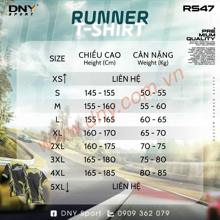 MẪU ÁO CHẠY BỘ THIẾT KẾ THEO YÊU CẦU | DNY-RS2605070047