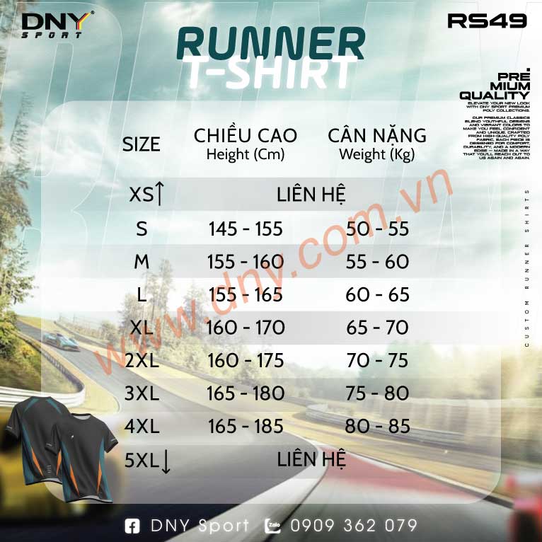 MẪU ÁO CHẠY BỘ THIẾT KẾ THEO YÊU CẦU | DNY-RS2607040049
