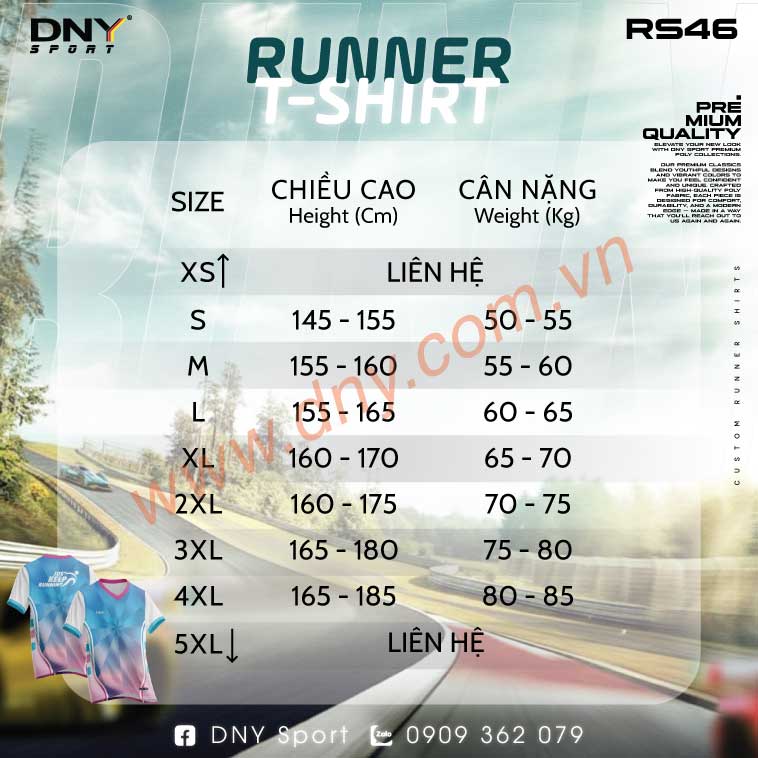 MẪU ÁO CHẠY BỘ THIẾT KẾ THEO YÊU CẦU | DNY-RS2605070046