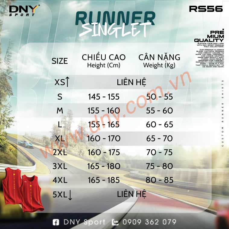 MẪU ÁO CHẠY BỘ THIẾT KẾ THEO YÊU CẦU | DNY-RS2608030056