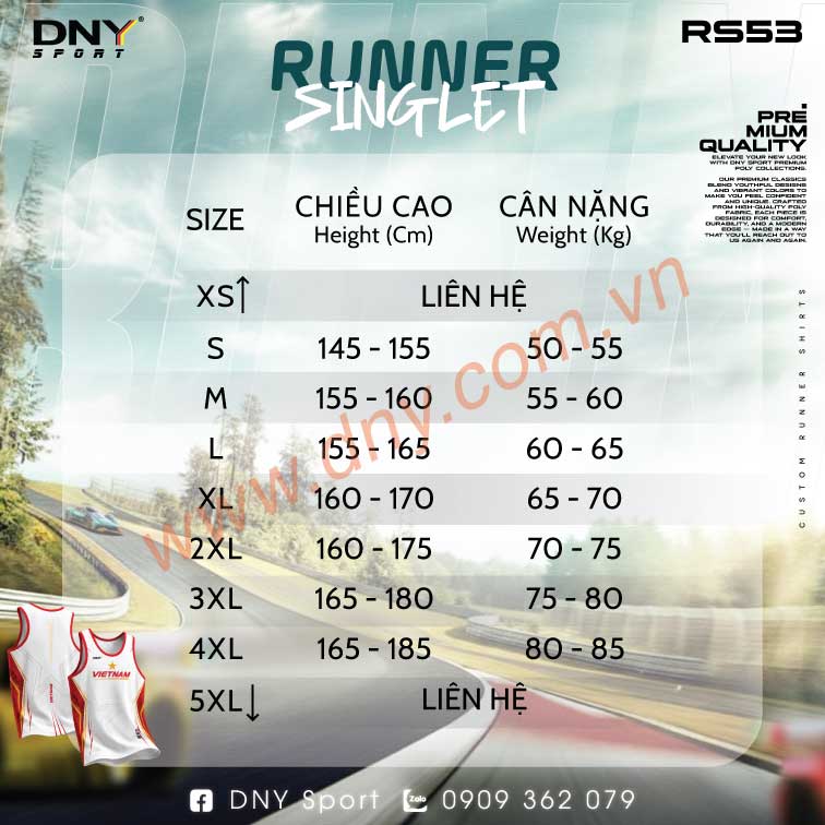 MẪU ÁO CHẠY BỘ THIẾT KẾ THEO YÊU CẦU | DNY-RS2608030053