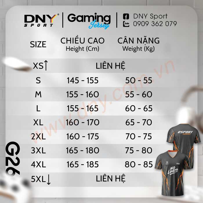 MẪU ÁO GAME THỦ THIẾT KẾ THEO YÊU CẦU | DNY-ES2607170026