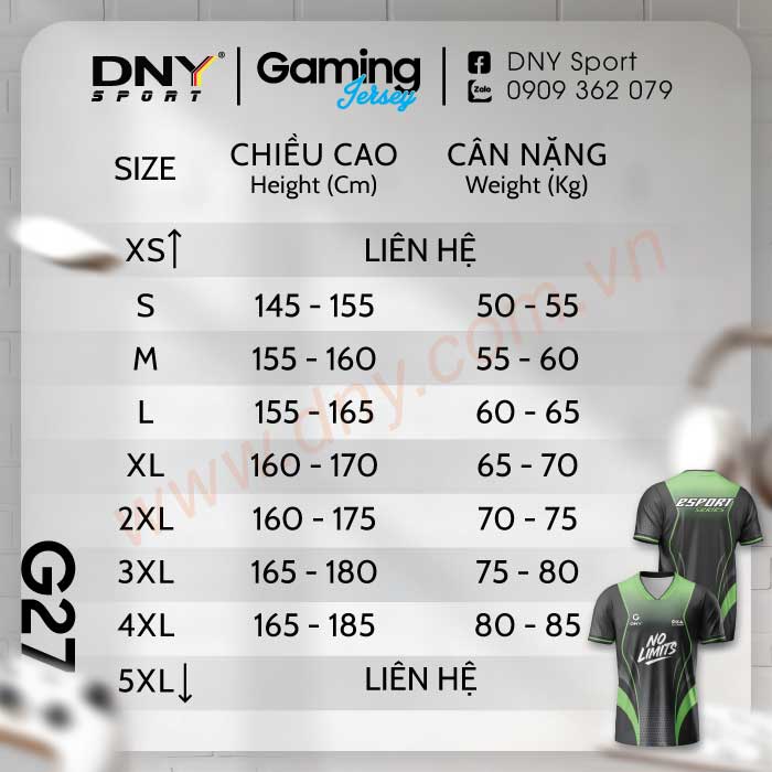 MẪU ÁO GAME THỦ THIẾT KẾ THEO YÊU CẦU | DNY-ES2607170027