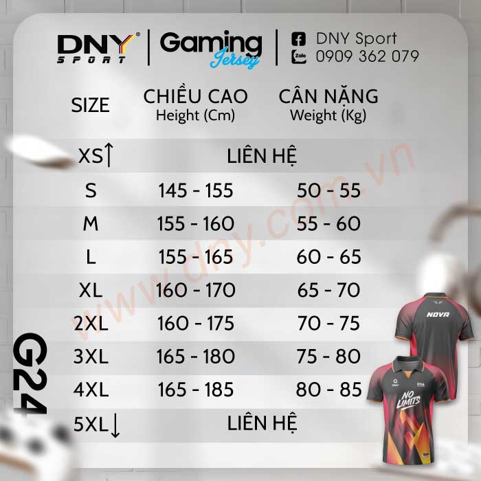 MẪU ÁO GAME THỦ THIẾT KẾ THEO YÊU CẦU | DNY-ES2605160024