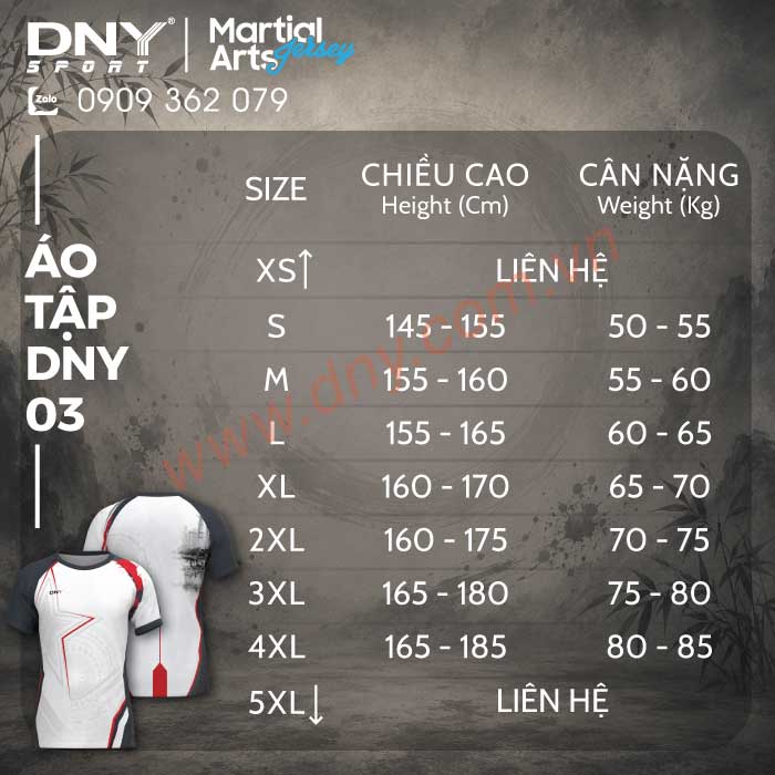MẪU ÁO TẬP VÕ THIẾT KẾ THEO YÊU CẦU | DNY ATV2608190003