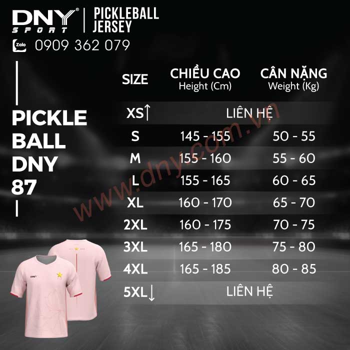 ÁO PICKLEBALL THIẾT KẾ THEO YÊU CẦU | DNY-PB2608280087