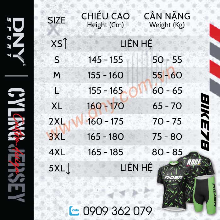 MẪU ÁO XE ĐẠP THIẾT KẾ THEO YÊU CẦU | DNY BIKE-2605180078