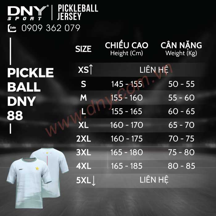 ÁO PICKLEBALL THIẾT KẾ THEO YÊU CẦU | DNY-PB2608280088