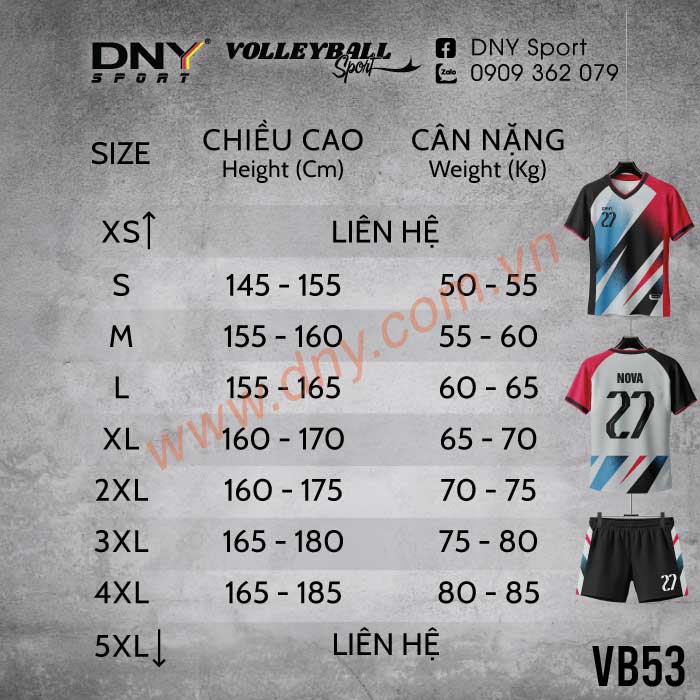 MẪU ÁO BÓNG CHUYỀN THIẾT KẾ THEO YÊU CẦU | DNY-VB2605140053