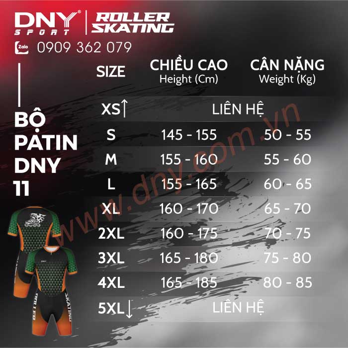 BỘ ĐỒNG PHỤC TRƯỢT PATIN MAY THEO YÊU CẦU | DNY-P2605190011