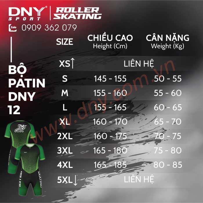 BỘ ĐỒNG PHỤC TRƯỢT PATIN MAY THEO YÊU CẦU | DNY-P2605190012