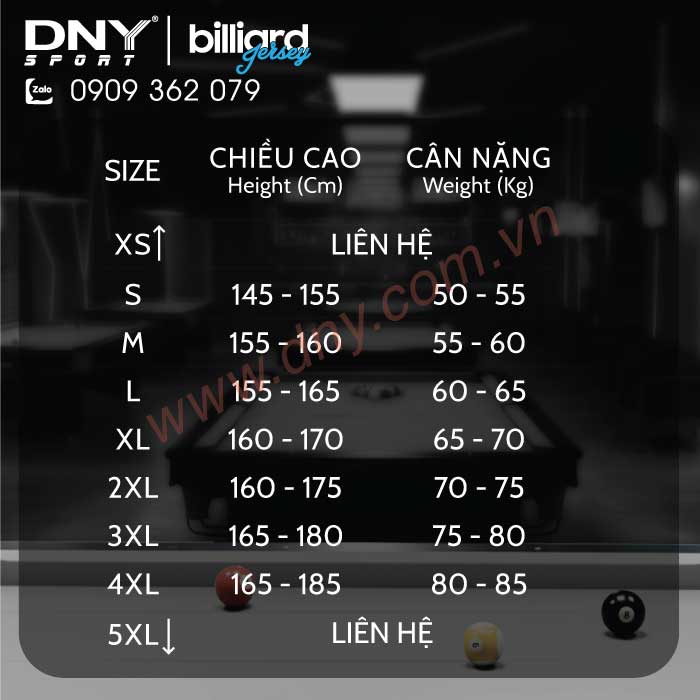 MẪU ÁO BIDA THIẾT KẾ THEO YÊU CẦU | DNY-BIDA2610170056