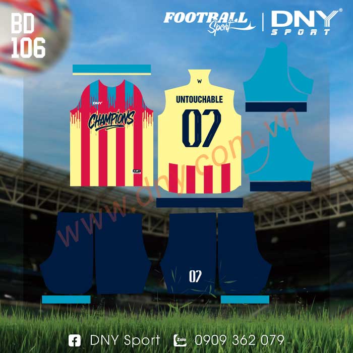 ÁO BÓNG ĐÁ TỰ THIẾT KẾ | DNY 2512310106