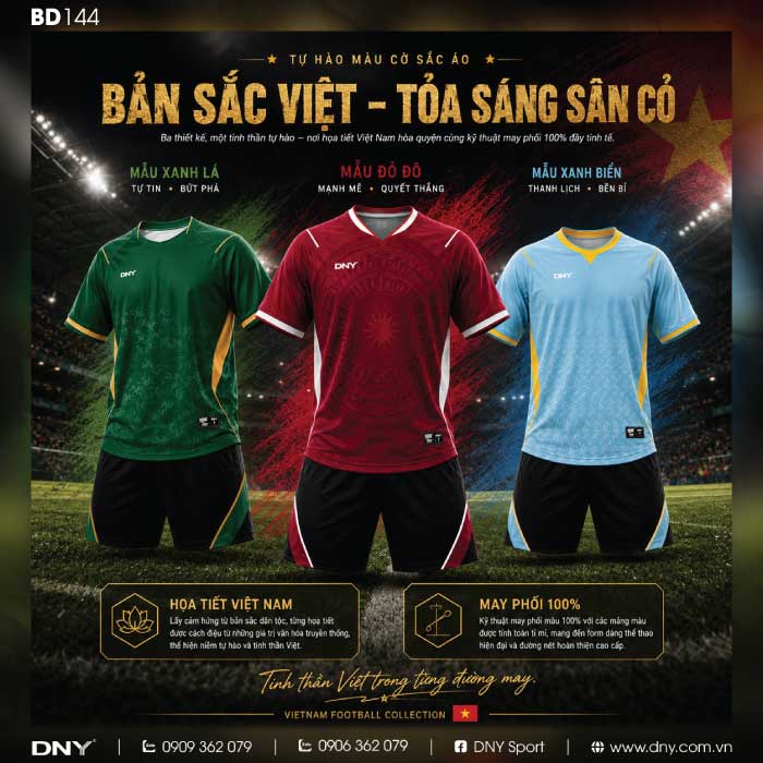 ÁO BÓNG ĐÁ TỰ THIẾT KẾ | DNY 2608150144