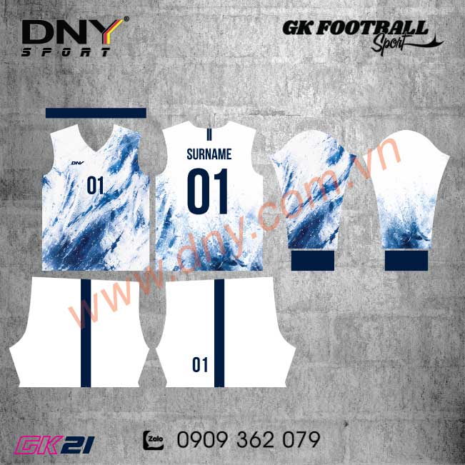 Xưởng May Quần Áo Thủ Môn DNY Trắng Xanh Họa Tiết Vẩy Sơn – DNY Sport