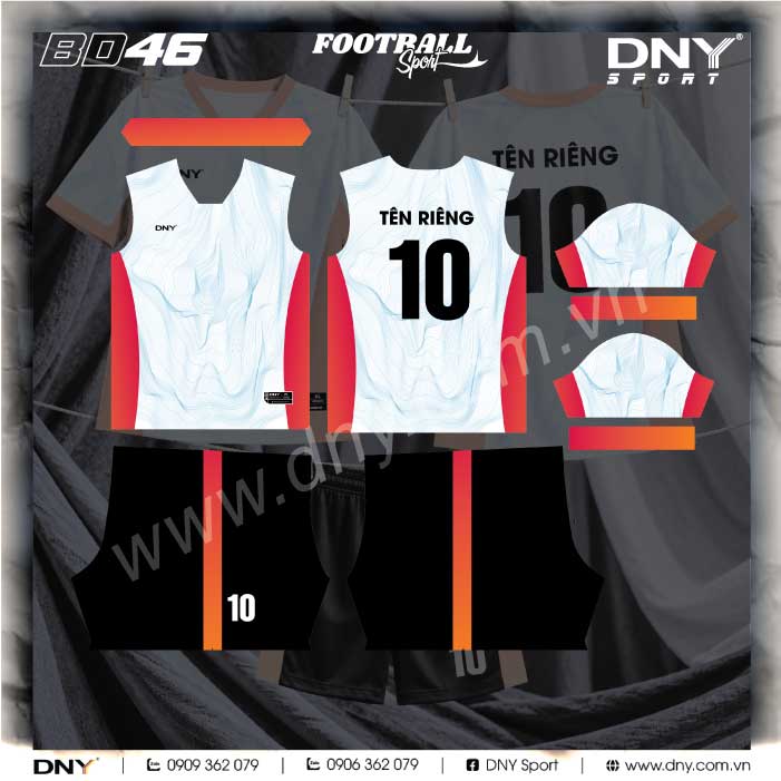 Áo Bóng Đá Lam Sóng Xanh Da Trời Phối Đỏ – DNY 2610100146