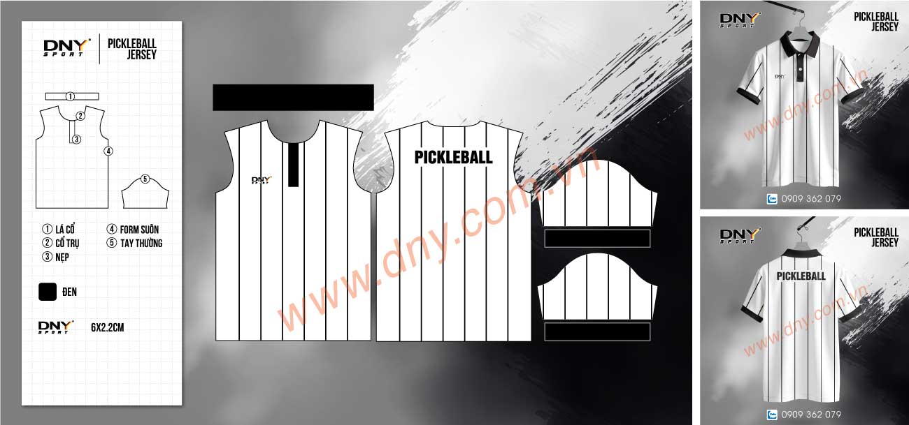 Áo thể thao pickleball cổ trụ – Thoáng khí, bền màu, siêu nhẹ