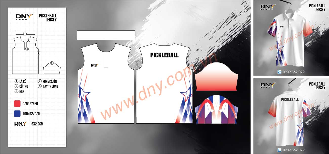 Áo pickleball thoáng mát – Bền màu, dễ chuyển động