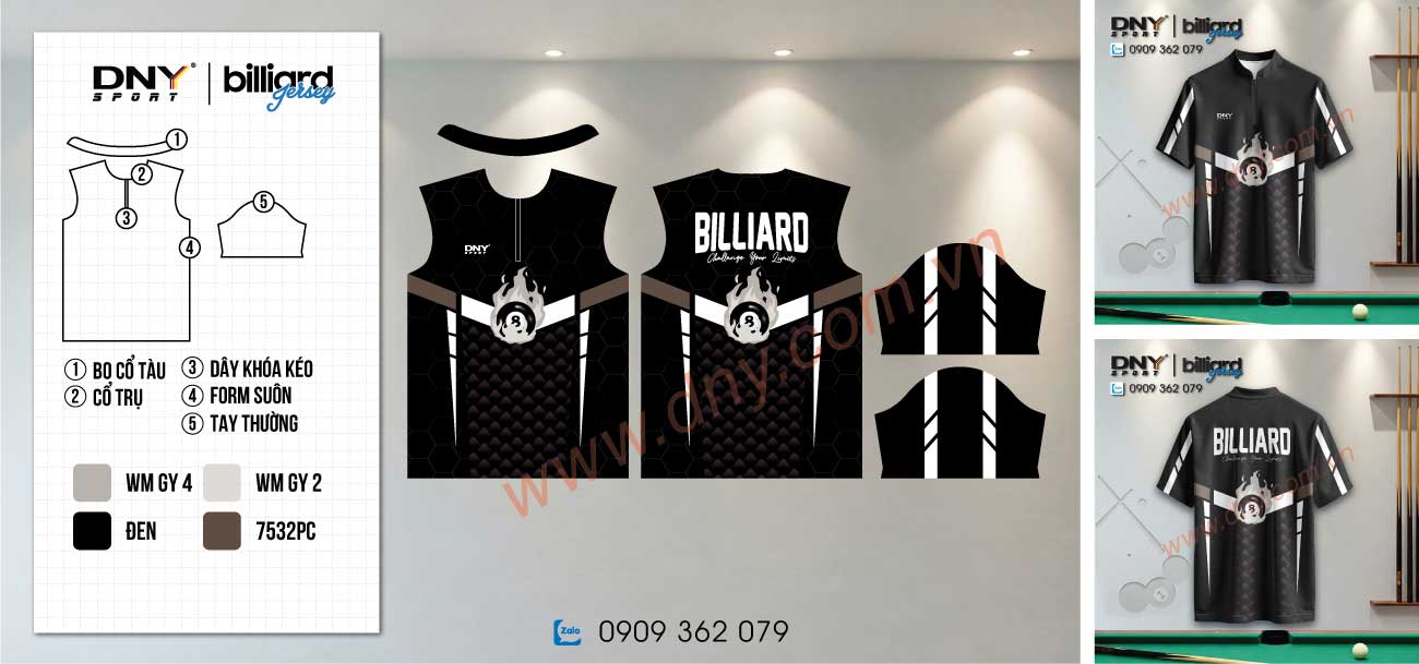 áo bida họa tiết lửa Black Flame