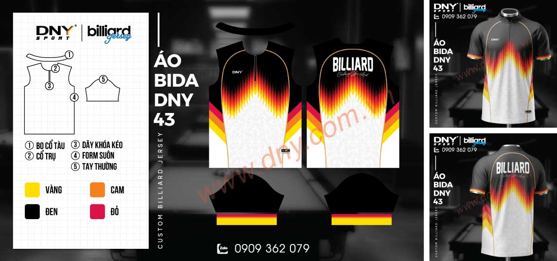 Áo bida họa tiết chuyển màu đen trắng