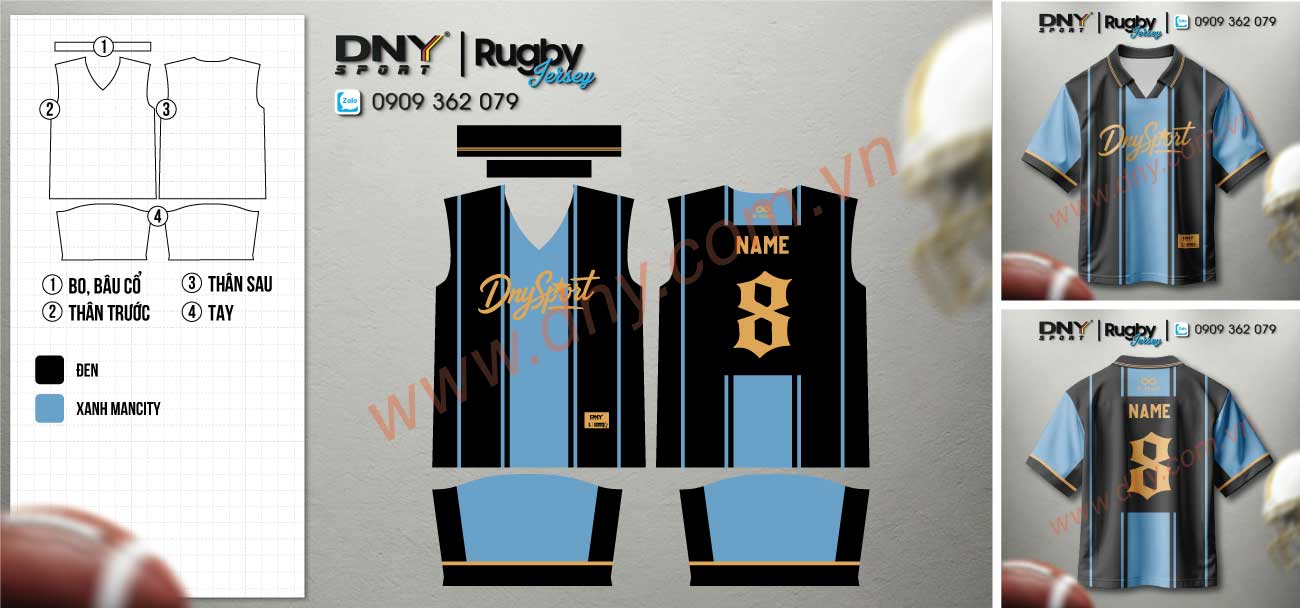 Áo bóng bầu dục DNY Sport – Sức mạnh và tinh thần đồng đội