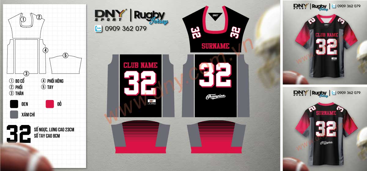 áo rugby USA thiết kế