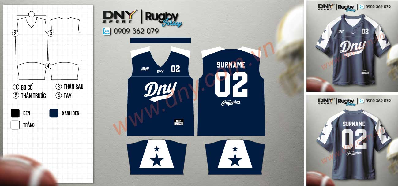 áo bóng bầu dục tùy chỉnh logo