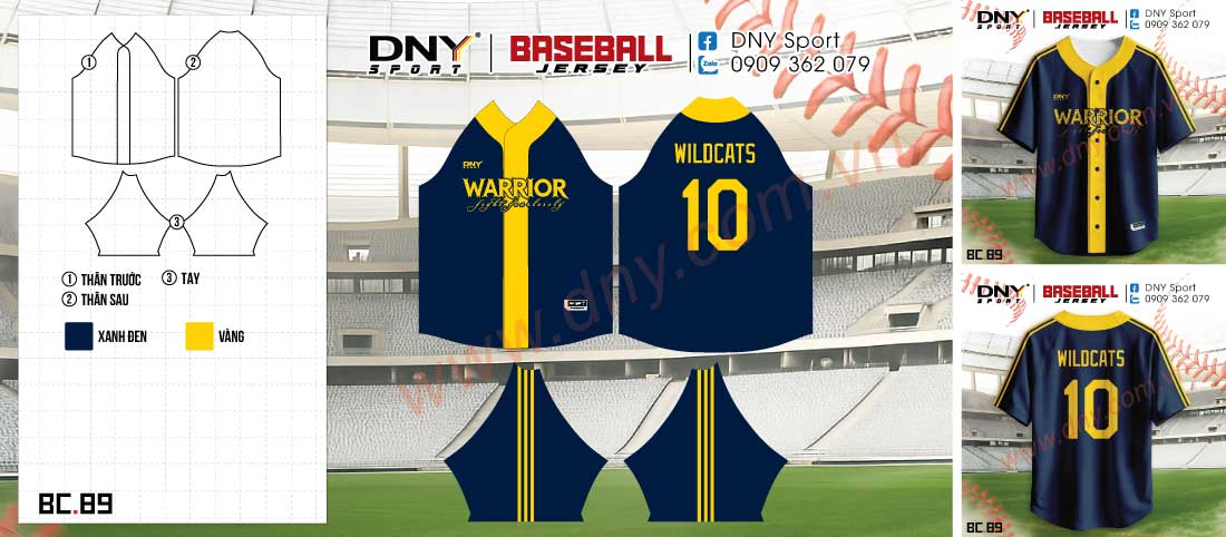 Trang phục bóng chày cá tính