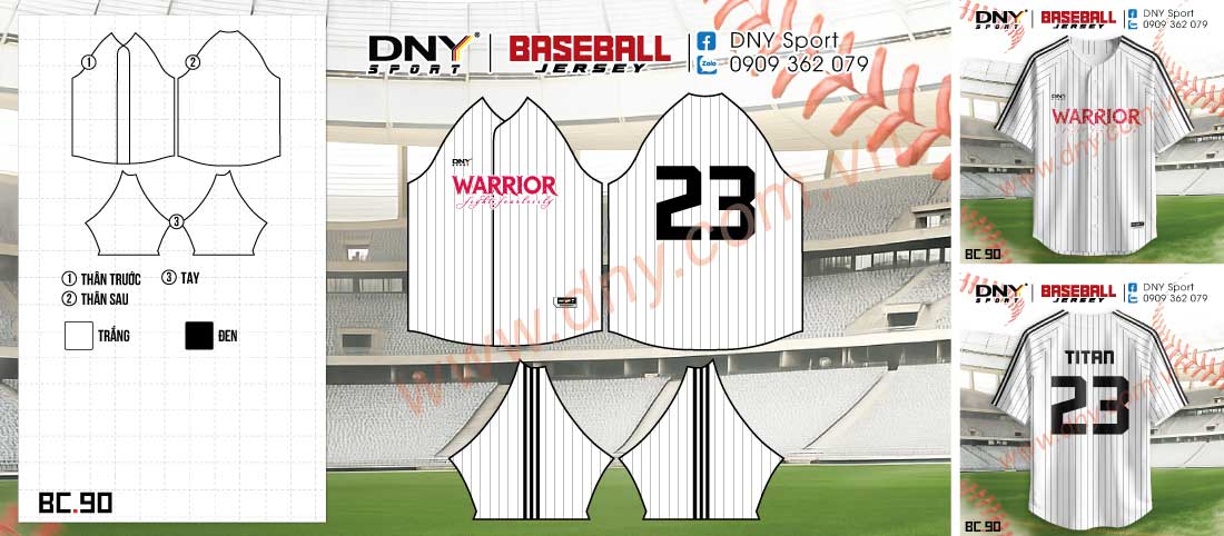 Bộ đồng phục bóng chày thi đấu