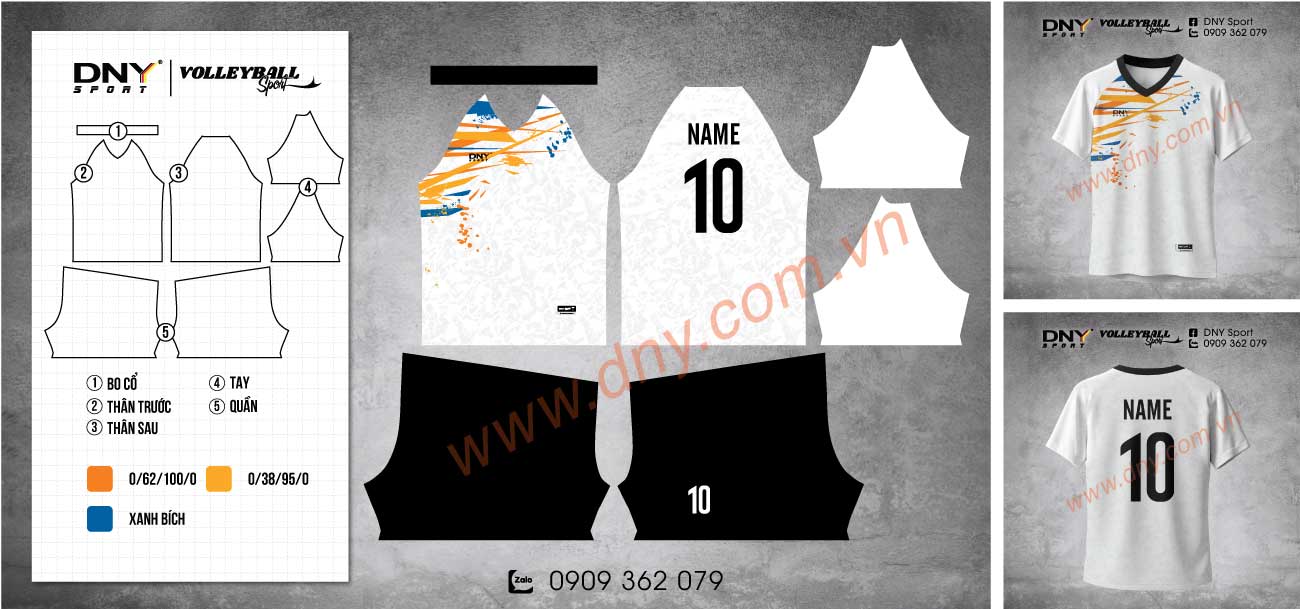 Áo Bóng Chuyền Co Giãn – Thoáng Mát Khi Thi Đấu Thiết kế áo bóng chuyền trẻ trung giúp đội hình nổi bật trên sân