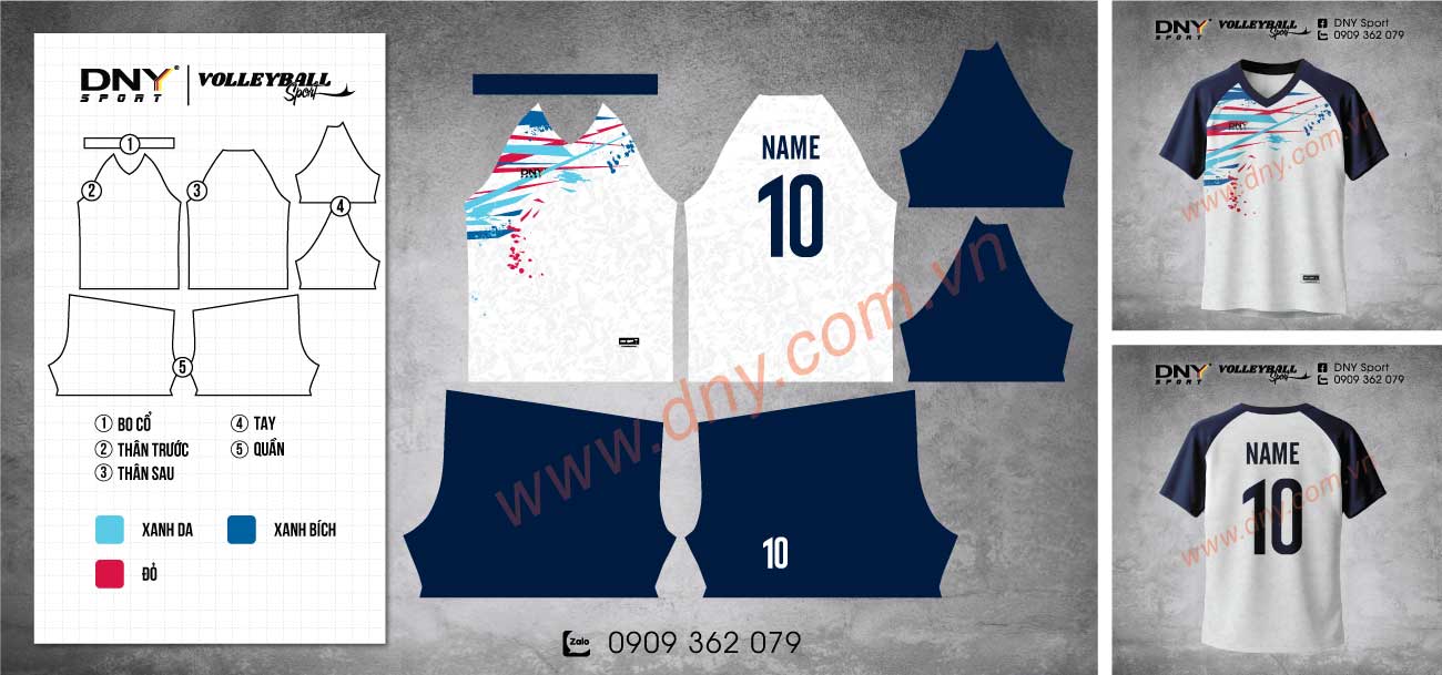 Mẫu Áo Bóng Chuyền Trẻ Trung – Phù Hợp Mọi Đội Hình Áo bóng chuyền thiết kế theo yêu cầu cho đội nhóm