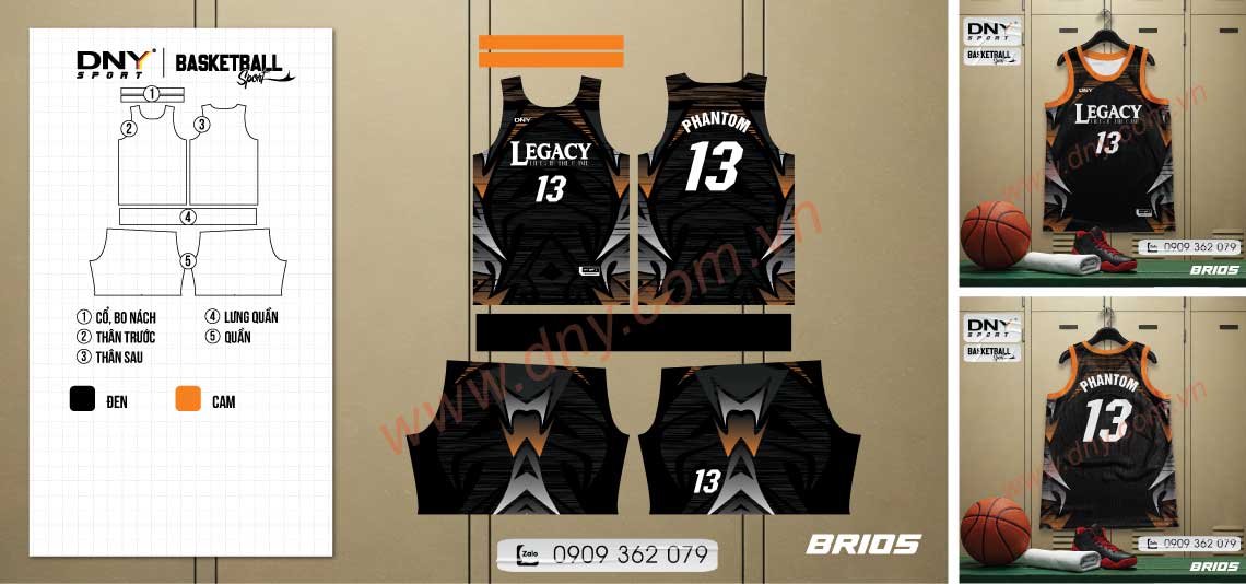 Áo bóng rổ Phantom 13