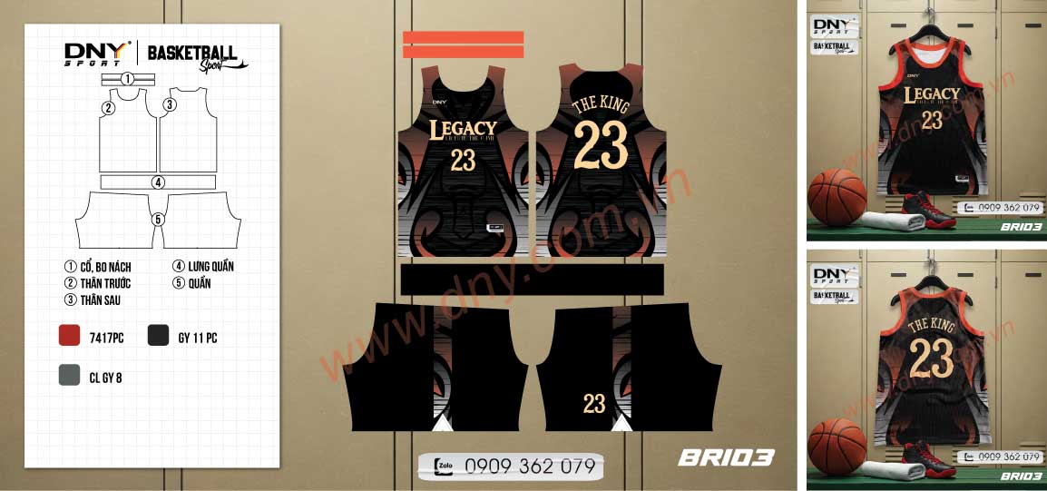 Áo basketball Legacy 23