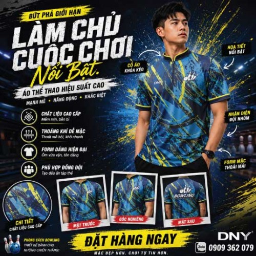 MẪU ÁO BOWLING THIẾT KẾ THEO YÊU CẦU | DNY-BL2606100024