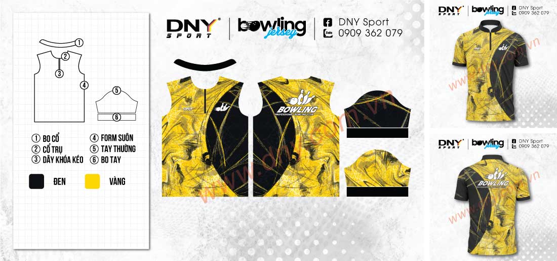áo bowling thi đấu chuyên nghiệp