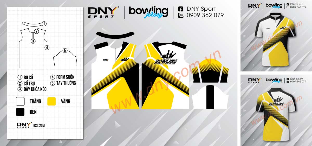 áo thể thao bowling nam nữ