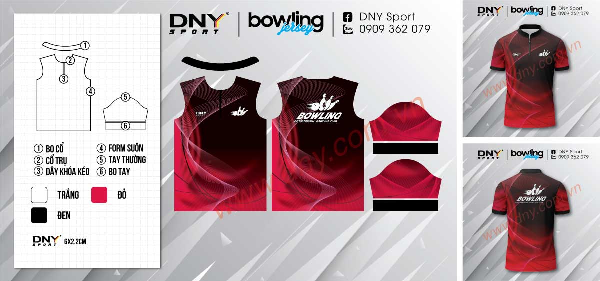 áo bowling unisex