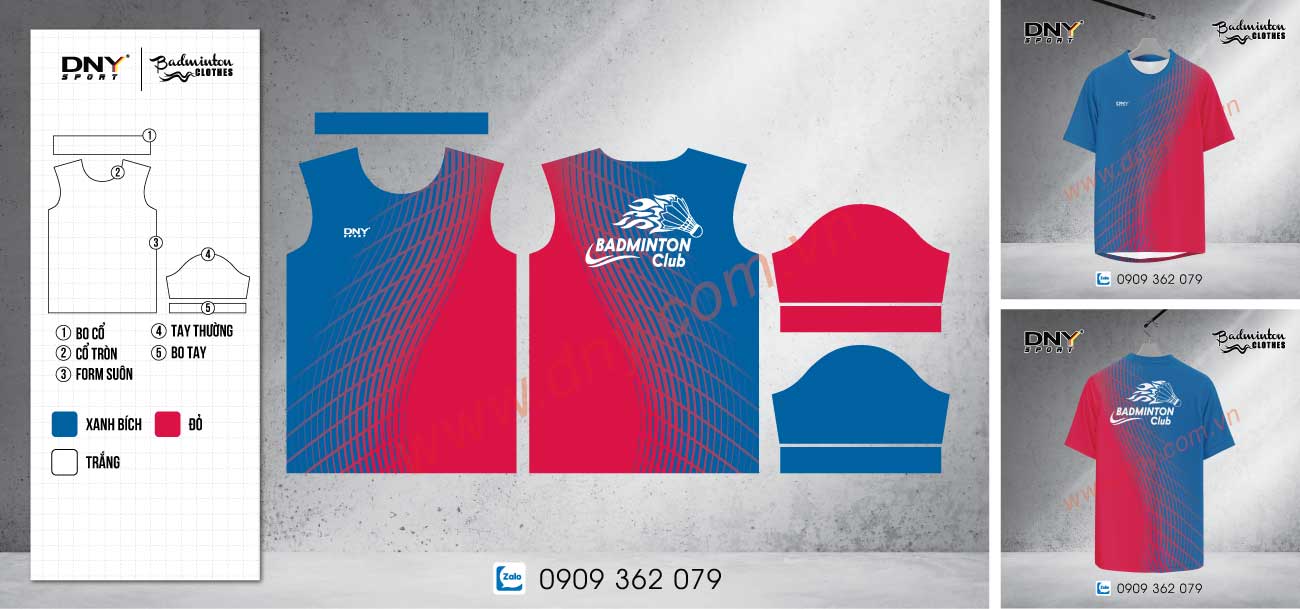 áo cầu lông in logo thiết kế riêng