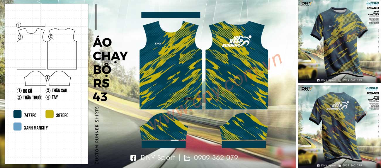 áo chạy bộ đen vàng