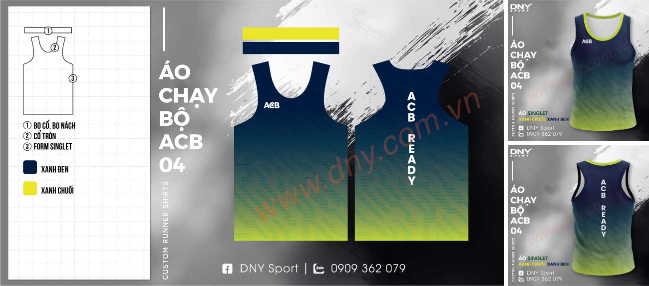 áo thể thao chạy bộ ACB hiện đại