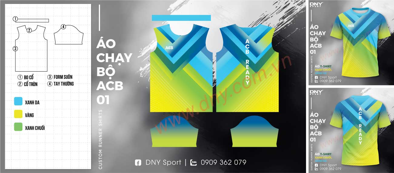 áo chạy bộ ACB thiết kế nam nữ