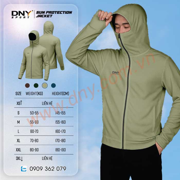 MẪU ÁO CHỐNG NẮNG MAY THEO YÊU CẦU | DNY-ACN2508090018