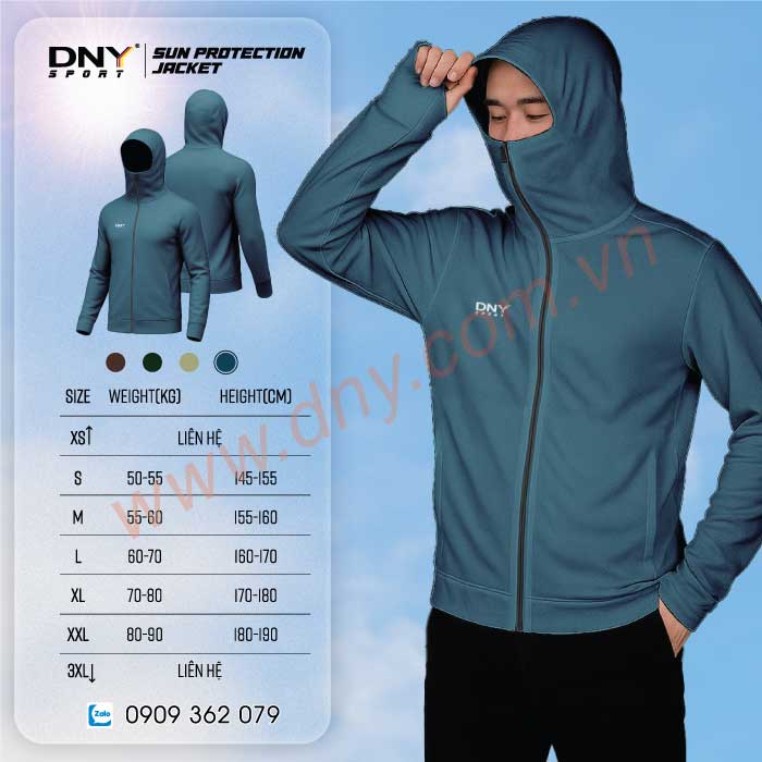 MẪU ÁO CHỐNG NẮNG MAY THEO YÊU CẦU | DNY-ACN2508090017